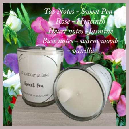 Sweetpea - natural wax - candle